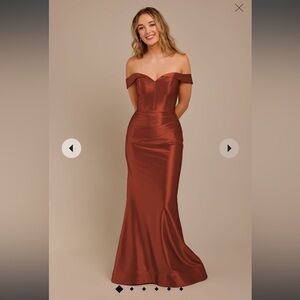 David’s Bridal bridesmaid dress in Cinnamon